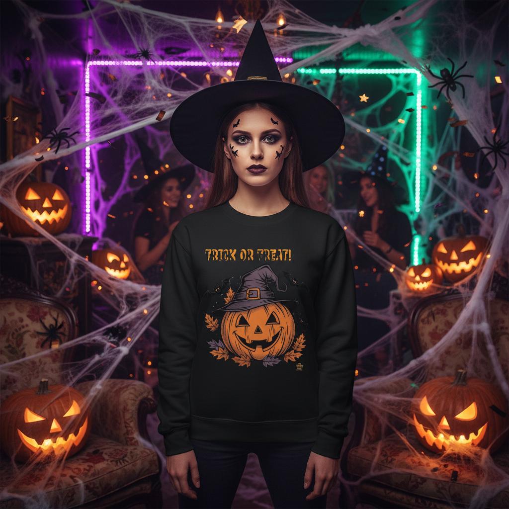 Trick or Treat! – Halloween Pullover Hoodie by Synthwave Clothing