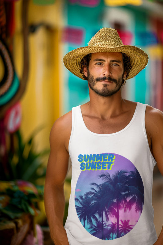 Summer Sunset Premium Unisex Tank-Top