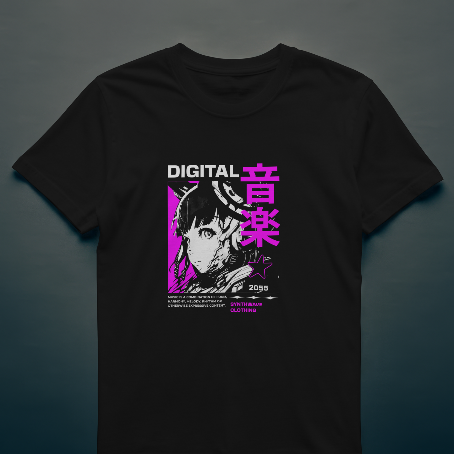 Synthwave Clothing – Digital 音楽 2055 Tee
