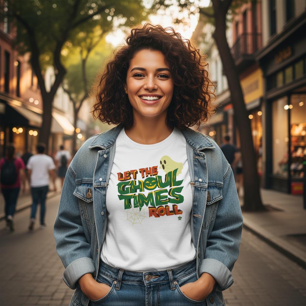 Let the Ghoul Times Roll – Limited Edition Unisex T-Shirt by Synthwave Clothing