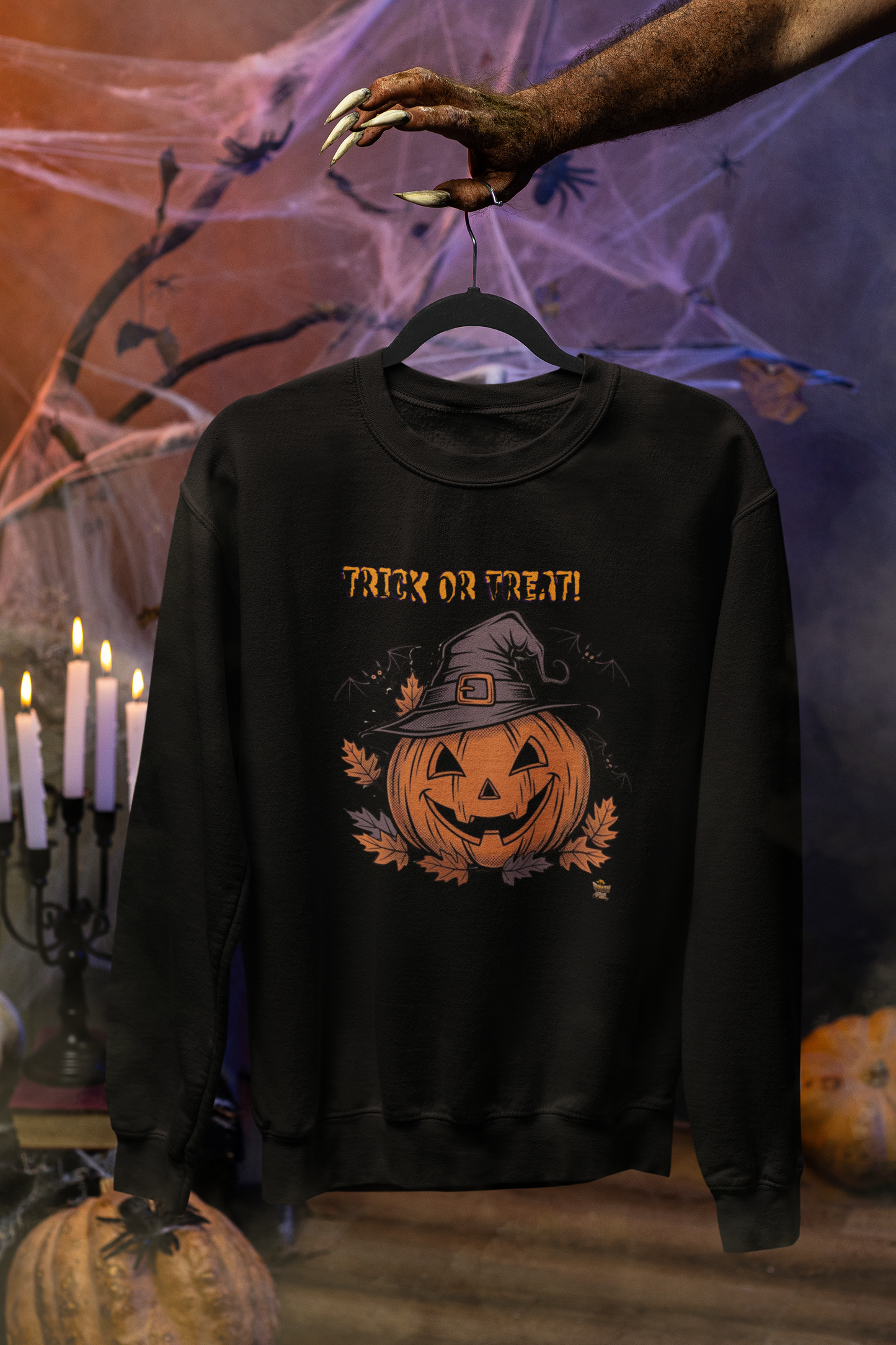 Trick or Treat! – Halloween Pullover Hoodie by Synthwave Clothing
