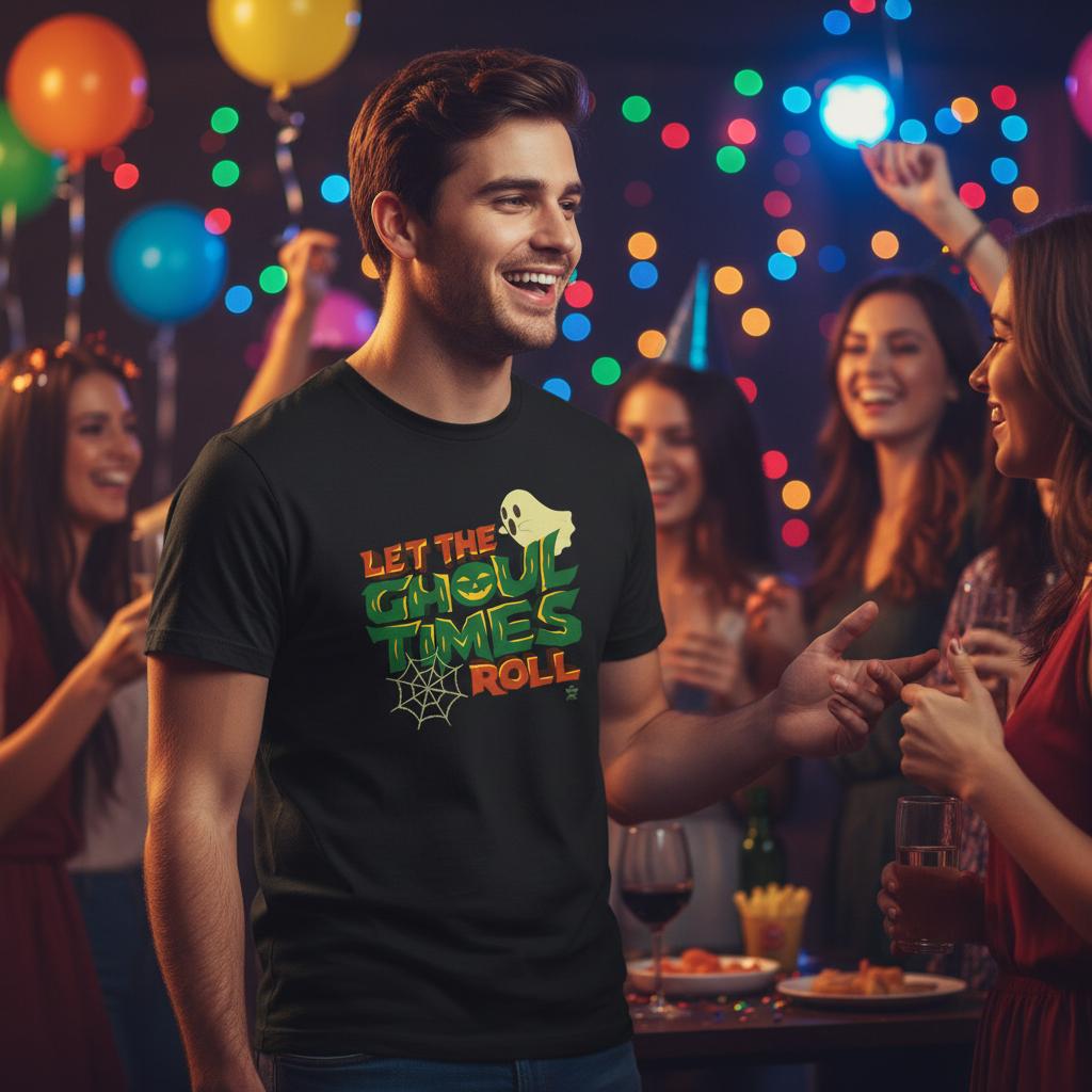 Let the Ghoul Times Roll – Limited Edition Unisex T-Shirt by Synthwave Clothing