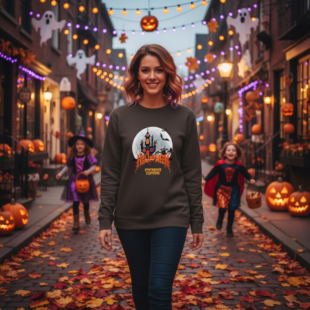 Halloween Castle – Halloween Pullover Hoodie by Synthwave Clothing